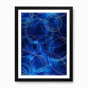 Abstract Circles Background Art Print