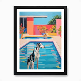 Matisse Hockney Inspired Greyhound Expressionist Poster Art Print
