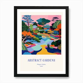 Colourful Gardens Rikugien Gardens Japan 1 Blue Poster Art Print