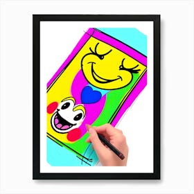 Smiley Face-Reimagined 2 Art Print