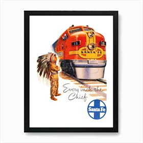 Santa Fe Railway, Travel Poster Art Print