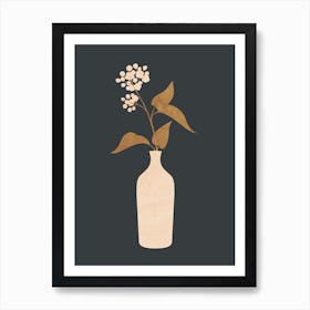 Minimal Abstract Art Vase Flower 4 Art Print