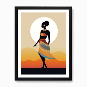 Simplicity in African Tribal Beauty Art Print