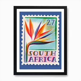 South Africa Postage Stamp Art Print
