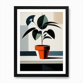 'Plant In A Pot' Abstract 1 Art Print