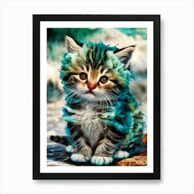 Kitty Painting Art Print