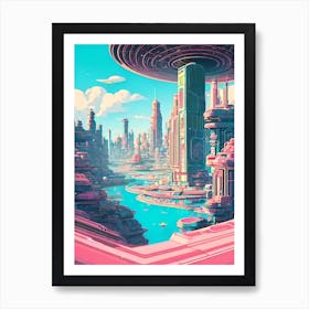 Futuristic City, Futuristic Cityscape, Futuristic City, Futuristic City, Futuristic City 1 Art Print