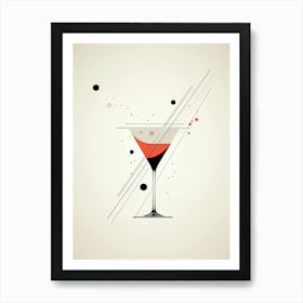 Mid Century Modern Aviation Floral Infusion Cocktail 4 Art Print