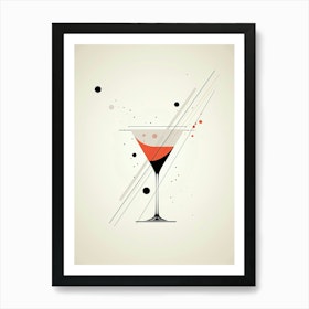 Mid Century Modern Aviation Floral Infusion Cocktail 4 Art Print