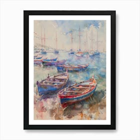 Boats On The Beach 5 Art Print