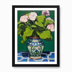 Flowers In A Vase Still Life Painting Petunia 1 Art Print