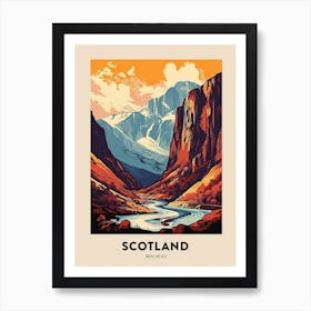 Ben Nevis Scotland 3 Vintage Hiking Travel Poster Art Print