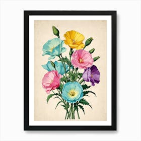 Poppies In A Vase 1 Art Print