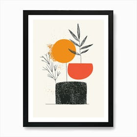 Plants In A Pot Art Print