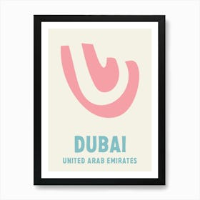 Dubai, United Arab Emirates, Graphic Style Poster 2 Art Print