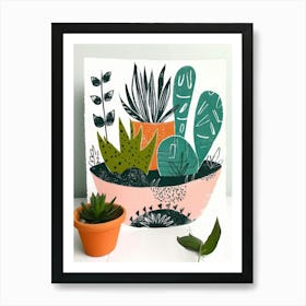 Cactus Print 7 Art Print