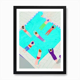 Swimmers Pool 3 Art Print