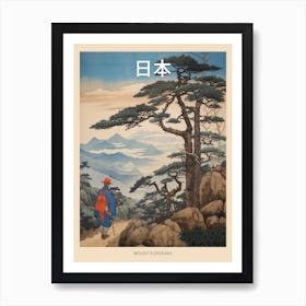 Mount Kurodake, Japan Vintage Travel Art 4 Poster Art Print
