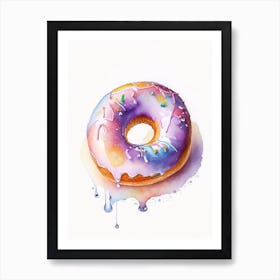 Jelly Filled Donut Cute Neon 1 Art Print
