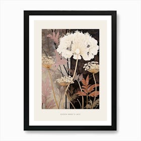 Flower Illustration Queen Annes Lace 2 Poster Art Print