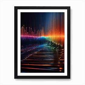 Abstract Light Rays Art Print