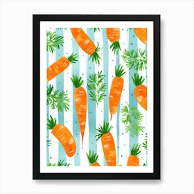 Carrots Summer Illustration 3 Art Print