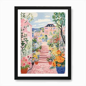 City Perspective Watercolour Illustration Art Print