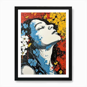 Flower Girl, Pop Art 3 Art Print