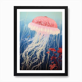 Box Jellyfish Japanese Style Illustration 1 Art Print