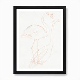 Two Studies Of A Flamingo (1873–1917), Theo Van Hoytema Art Print