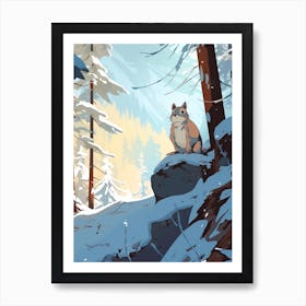 Winter Pika 1 Illustration Art Print