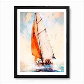 Sailboat In The Ocean 5 sport Art Print