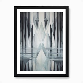 Water Geometric Abstract 7 Art Print