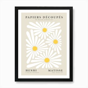 Matisse Inspired Botanical Daisies Art Print