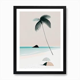 Seychelles Beach Simplistic Tropical Destination Art Print