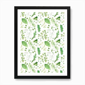 Holly Leaves.uk Art Print