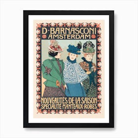 Advertisement From Clothing Store D; Barnasconi In Amsterdam (1880–1928), Johann Georg Van Caspel Art Print