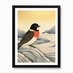 Bird Illustration Swallow 1 Art Print