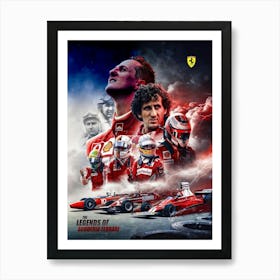 The Legends Of Scuderia Ferrari Art Print