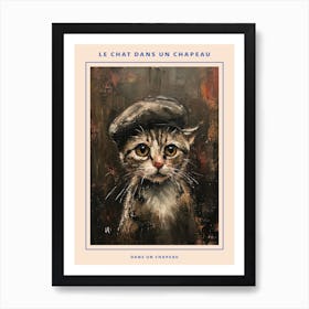 Kitsch Cat In A Beret 4 Poster Art Print