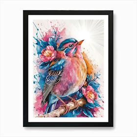 Bird On A Branch 1 Art Print