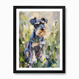 Miniature Schnauzer Acrylic Painting 3 Art Print