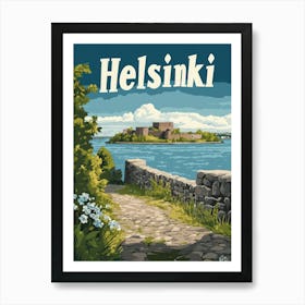 Aihrgdesign A Mid Century Modern Travel Poster For Helsinki 3 Art Print