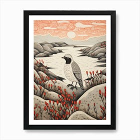 Bird Illustration Grey Plover 3 Art Print