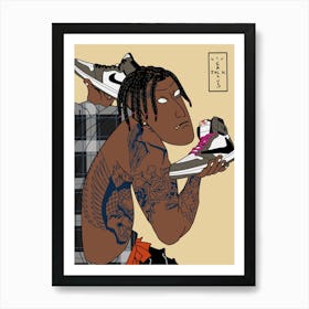 travis scott sneakers Art Print