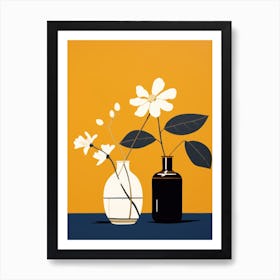 Two Vases With Flowers Art Print