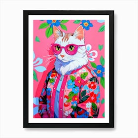 Cat In Sunglasses 1 Art Print