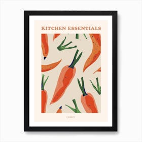 Carrots Pattern Illustration Poster 3 Art Print