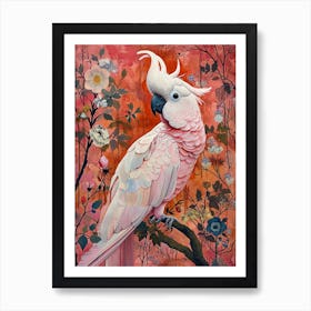 Floral Animal Painting Cockatoo 2 Art Print