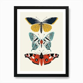 Colourful Insect Illustration Butterfly 12 Art Print